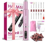 HALMAI Ponceuse pour ongles, Lime à ongles professionnelle sans fil pour l'acrylique, Machine à manucure professionnelle rechargeable pour la maison avec Max 20000 RPM (Pink)
