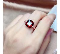 Halo art déco rubis fiançailles anneau carré cubic zirconia 925 sterling argent faux anneaux de diamant pour femmes cz de déclaration de fête de mariage cocktails classiques bands ouverts anneaux