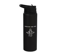 Halo de Jésus pardonné et libre - Chrétien minimaliste Stainless Steel Insulated Water Bottle