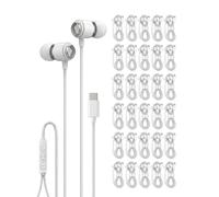 Halo Lot de 30 écouteurs filaires USB C avec micro, écouteurs intra-auriculaires de type C avec contrôle du volume, écouteurs en vrac compatibles avec iPhone 17, 16, 15 Pro Max, iPad, Galaxy S26, S25