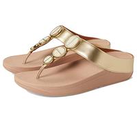 Halo Metallic-Trim Toe-Post Sandals