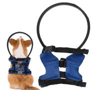 Halo pour chiens aveugles - Entraînement de sécurité confortable réglable | Anneaux anti-collision Dispositif de protection, harnais de renforcement de la confiance pour aider à développer la