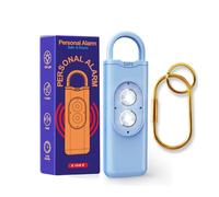 Halo Siren Alarme de sécurité personnelle pour Femme - Son Fort de 130 DB, Alarme sonore compacte avec Porte-clés d'autodéfense, avec Stroboscope Clignotant et Lampe de Poche LED (A3)