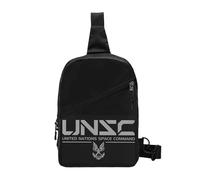 Halo UNSC Sac de poitrine porté avec logo porté pour homme Sac à dos à bandoulière Sac à dos de voyage Sac à dos de randonnée Sac à bandoulière