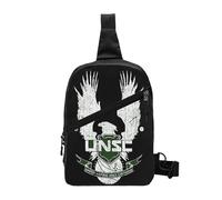 Halo UNSC Sac de poitrine porté avec logo pour homme Sac à dos bandoulière Sac à dos de voyage randonnée Sac à bandoulière