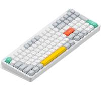 Halo96 V2 Clavier De Jeu Mécanique Sans Fil 96 % Hot-Swap, 99 Touches Rvb Rétroéclairées, Bluetooth/Usb-C/2,4 Ghz, Interrupteurs Citron (55 Gf), Blanc