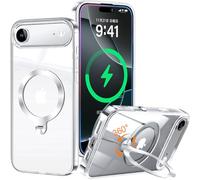 HaloArt 360° Rolatif Support Magnétique Coque pour iPhone Air [CD Anneau Support Stable pour Mag-Safe] [N°1 Puissance Magnétique & Antichoc Protection Militaire] Coque Fine Durable, Transparent