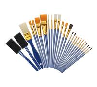 Halobios 25 Pinceaux Peinture Acrylique，Nylon Art Pinceaux Convient pour Les Peintures Acryliques, Aquarelles, Huiles et Gouaches