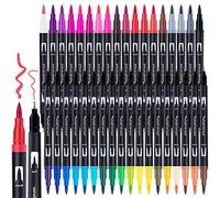 Halobios 36 Stylos Pinceaux Double Pointe - Feutres Aquarelle pour Dessin, Calligraphie, Coloriage Adultes & Bandes Dessinées, Enfants & Adultes