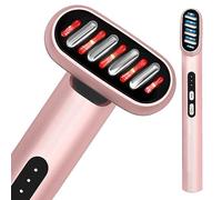 Haloby Baguette faciale 5 en 1 | Dispositif à micro-courant pour anti-âge, thérapie de lumière rouge et bleue, masseur facial pour rajeunissement, thérapie de lumière LED, thérapie de