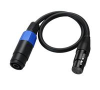 Halokny Câble de haut-parleur Speakon vers XLR, XLR 3 broches femelle vers Speakon femelle, adaptateur audio pour haut-parleur DJ/PA avec verrouillage rotatif (Speakon F vers XLR F, 50 cm)