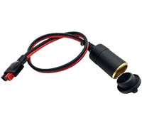 Halokny Prise femelle allume-cigare de voiture, 12 AWG, câble robuste, connecteur 45 A vers allume-cigare femelle 12 V, compatible avec port Anderson pour transfert/connexion d'appareil - 50 cm