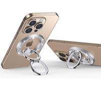 Halolock Anneau Support Magnétique Pour Téléphone,Support Téléphone Compatible Avec Magsafe,Grip Pour Téléphone Compatible Avec Les Séries Iphone 16/15/14/13/12,S25,Béquille Réglable,Argent