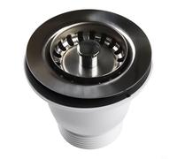 HaloModora Kit de bonde de Panier d'évier en Acier Inoxydable de 60 mm, avec Bride de 85 mm pour évier de Cuisine, s'adapte aux Trous de vidange de 57 à 74 mm