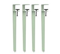 HALOPNCT 4PCS Metal Table Clamp Mots, Ligne de Table Basse, Pied de Bureau à Forme F pour Console de Meubles de Bricolage, Pas de Coup de Poing requis de 4 Jambes (40 cm / 15,7 Pouces, Vert)