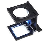 HALOPNCT Black 8X LED Magnifique Pliant sans Manchettes de langage de Grandeur Vertes de Lecture LED LED GAGNIFICATION ÉCONTABLE Meilleur MAGNIFICATE