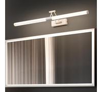 HALOPNCT Lampes murales Lumineuses LED Miroir Avant Indoor 180 ° + 350 ° Terter avec Un Bras réglable à la Bande Acrylique pour Les peintures de Salle de Bain de la Chambre (Blanc 48 cm)