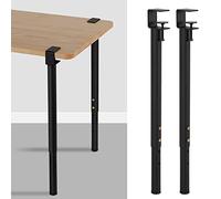 HALOPNCT Mots de Pince à Table en métal 4pcs réglables F Shape Dining Bureau des Jambes de Bricolage Console de Meubles Noir (45 cm)