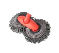 Haloppe Brosse de lavage de voiture amovible avec long manche, balai de nettoyage en microfibre 2 en 1 avec double disque, sans rayures, serviette sèche pour laver le pare-brise de voiture B