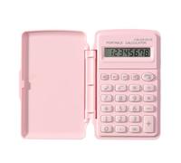 Haloppe Calculatrice Facile à Lire Étudiant Bien sûr, Voici Un Titre de Produit à Lister Mini Couvercle Rabattable 8 Chiffres Gros Boutons Grand écran LCD Fonctionne avec Piles Rose