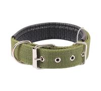 Haloppe Collier pour chien durable réglable en nylon Vert Taille L 55 cm x 2,5 cm