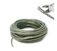 HALOTEC 25 mètres Câble électrique 3 fils 3x0.75 | Câble pour Extensions H03VV-F | Câble d'Installation | Câble de Courant | PVC Transparent | Rond | Triple Conducteur