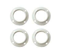 HALOTEC Lot de 4 rondelles blanches pour douille E14 | Anneaux de fixation en thermoplastique pour abat-jours | Compatibles avec les douilles à vis E14 standard
