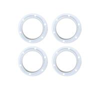 HALOTEC Lot de 4 rondelles blanches pour douille E27 | Anneaux de fixation en thermoplastique pour abat-jours | Compatibles avec les douilles à vis E27 standard