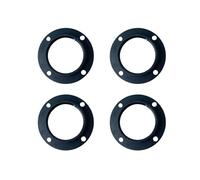 HALOTEC | Pack de 4 anneaux noirs pour douilles E14 | Fixation thermoplastique robuste pour abat-jour | Compatible douilles standard E14 | Idéal pour cuisine, salon, bureau, chambre