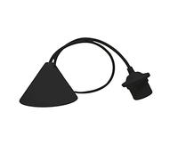 HALOTEC | Suspension Noire E27 Douille | Support Ampoules LED | Éclairage Moderne Décoratif | Compatible Lampe Vintage Industrielle | Pour Maison Bureau | Installation Facile Durable Sécurisée