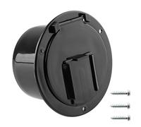 Halotronics Trappe de câble électrique ronde de 11,4 cm pour câbles de 30 et 50 A (noir)