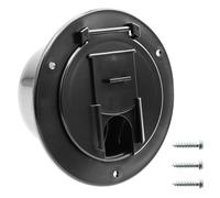 Halotronics Trappe de câble électrique Ronde de 12,7 cm pour câbles de 30 et 50 A (Noir)