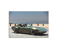 HALOUB Poster de voiture de sport classique pour Corvette C3 Stingray Racing Car Supercar Peinture décorative sur toile pour décoration de chambre à coucher familiale 30 x 45 cm