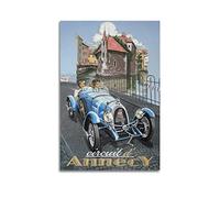 HALOUB Poster de voiture de sport pour Bugatti Type 35 - Peinture décorative sur toile pour chambre à coucher - 30 x 45 cm