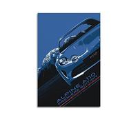 HALOUB Poster vintage de voiture de sport pour Alpine A110 - Peinture décorative sur toile - Décoration murale et artistique pour chambre à coucher - 40 x 60 cm