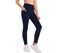Haloumoning Legging de sport pour fille, élastique, couleur unie, pantalon de sport long pour enfants, yoga, jogging, entraînement