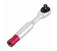 HaloVerde 72-Tooth Ratcheting Wrench with 1/4 Inch Drive and 5-Degree Swing, Chrome Vanadium Steel Mini Ratchet Wrench for Automotive and Bike Maintenance Tasks (100MM)