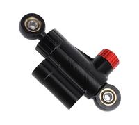 HaloVerde Amortisseur de direction en alliage d'aluminium CNC avec commande réglable, corps de qualité aéronautique 6061, ajustement universel pour la stabilisation de la roue (Noire)