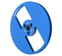 HaloVerde Bobine de ruban vide de 7 pouces avec construction en alliage d'aluminium pour un enroulement stable et bride NAB à 2 trous compatible avec les rubans de 1/4 pouce pour (Bleue)