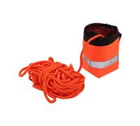 HaloVerde Corde réfléchissante de Sauvetage avec sifflet d'urgence pour la Navigation de Plaisance et la dérive, Facile à Voir et à saisir dans Un Sac de Corde Flottante Orange 30 (30M)