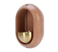 HaloVerde Elegant Decorative Doorbell Ornament with Easy Mount Tape for Apartment and Shop Doors a Gentle Shopkeepers Bell for Door Opening Made of Brass and Wood