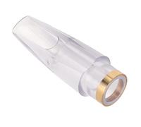 HaloVerde Embout de saxophone alto avec bord arrondi lisse pour la pratique et la performance des étudiants, offre un son riche et complet dans un design en plastique transparent