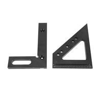 HaloVerde Équerre de charpentier 45/90 degrés en alliage d'aluminium anodisé avec mesure impériale, règle de ligne de dessin carrée précise pour les aménagements d'ingénierie