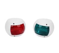 HaloVerde Feux de navigation pour bateaux, lampe de signalisation sphérique 12 V 24 V DC 3 W, feux de navigation rouge vert marin pour proue, port et tribord, pour ponton et yacht (White)