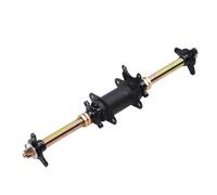 HaloVerde Go Kart Essieu arrière en alliage d'acier de 610 mm de diamètre, 25 mm de diamètre, d'entraînement arrière Go Kart avec support de pignon et support de disque de frein