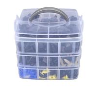 HaloVerde Kit de clips de carrosserie automobile 970 pièces comprenant des outils de levier et des organisateurs, kit de retenue de poussée universel pour pare-chocs de voiture,