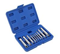 HaloVerde Kit d'extracteur de vis endommagé, 10 pièces en acier allié trempé, gamme M4 à M22 pour le retrait des robinets et des boulons cassés, un ensemble professionnel