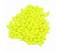 HaloVerde Lot de 100 flotteurs de pêche ovales en Mousse, indicateur de Frappe de pêche très Visible pour des alertes Rapides, matériel Essentiel pour Le matériel de pêche