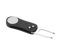 HaloVerde Outil Switchblade Divot avec Une Fourchette en métal pour Un Entretien Vert.Il s'agit d'un Outil de réparation de Divot de Golf Compact et d'un Outil de Divot de (Noire)