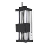 HaloVerde Platine coulissante manuelle, longueur de course de 100 mm, charge horizontale de 30 kg/charge verticale de 15 kg avec tige à vis 1605 et actionneur de volant, table